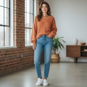 Pink Rose Sweater. Size L NWT